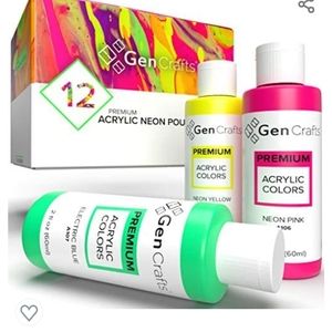 Brand new neon acrylic paint